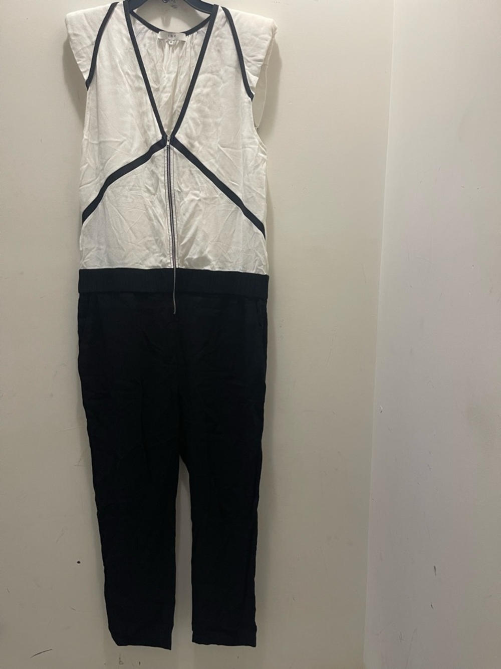 IRO Crepe Sleeveless Jumpsuit with Front Zip